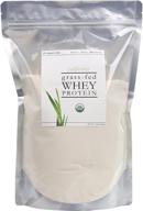 🌱 100% grass fed organic whey protein powder - gluten-free, non-gmo - usda certified - unflavored - bulk bag, 1.5 lbs logo