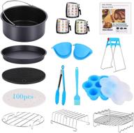 🍟 17 piece air fryer accessory bundle with recipe cookbook for growise, phillips, cozyna, and fit all air fryers 3.2qt - 5.8qt, 7-inch deep fryer accessory set logo