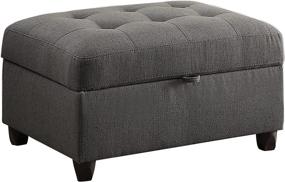 img 2 attached to 🪑 Gray Stonenesse Storage Ottoman Coaster 500414-CO