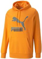 puma classics fleece hoodie cotton men's clothing for active logo