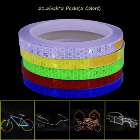 img 3 attached to 🚗 Vetoo Reflective Tape: Waterproof Outdoor Safety Sticker for Cars, Bikes, Motorcycles - DIY Decoration, 5 Color Options