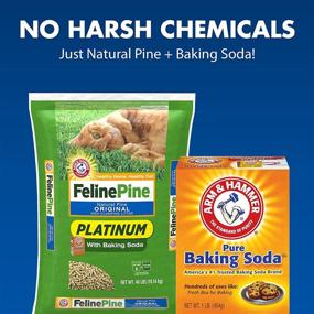 img 3 attached to Effective Odor Control: Arm & Hammer Feline Pine Platinum Non-Clumping Cat Litter 18lb with Baking Soda