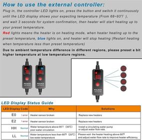 img 2 attached to 🐠 PULACO 25W Mini Aquarium Heater: External Controller & LED Display, Adjustable Submersible Betta Fish Tank Thermostat