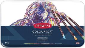 img 3 attached to 🎨 Яркие и профессиональные: Цветные карандаши Derwent ColourSoft - 72 шт. в металлическом футляре (0701029)