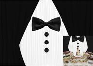 🎩 captivating allenjoy 7x5ft tuxedo backdrop: elegant black and white suit bow tie decoration for a luxurious dinner photography background at man baby party, 1st birthday, and shower - complete with photo booth props and party supplies! logo