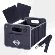 🚗 versatile car trunk storage organizer - foldable storage solution for suv, auto, truck, household, with convenient carrying handles, adjustable anchoring straps, and divider compartments for efficient organization (nissan-compatible) logo