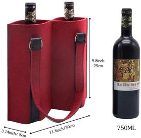 img 3 attached to 🍷 Stylish Shintop Wine Bottle Gift Bags in Red - Perfect for Weddings, Birthdays, and Dinner Party Favors