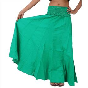 img 3 attached to Cotton Beach Evening Skirt in 👗 Black - Women's Fashion Skirts for Stunning Style