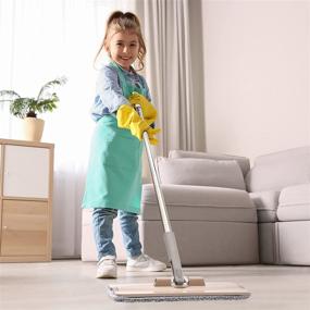 img 1 attached to 🧹 Effortless Floor Cleaning: Bycarm Easy Squeeze Mop and Bucket Set with 4 Reusable Microfiber Pads