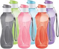 🥤 milton kids water bottle - reusable 12 oz leakproof plastic wide mouth - large drink container bpa-free - with handle strap carrier for cycling, camping, hiking, gym, yoga logo