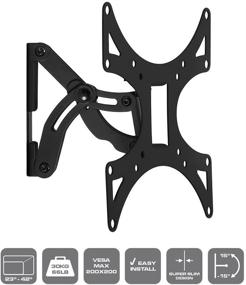 img 3 attached to Cmple - Full Motion TV Wall Mount for 23-42 inches LED TV LCD Monitors, Flat Screen, Full-Motion, Tilting, Swiveling, Adjustable TV Mount up to 66lbs, VESA Max 200x200, Easy to Mount