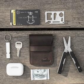 img 1 attached to 👝 Streamline Your Carry with Topstache: The Ultimate Minimalist Leather Pocket Wallet