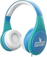 kidrox rs4 kids headphones: volume limited & 🎧 safe wired earphones for children, adjustable & tangle-free design (blue) logo
