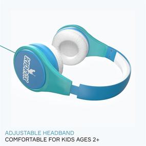 img 2 attached to KidRox RS4 Kids Headphones: Volume Limited & 🎧 Safe Wired Earphones for Children, Adjustable & tangle-free design (Blue)