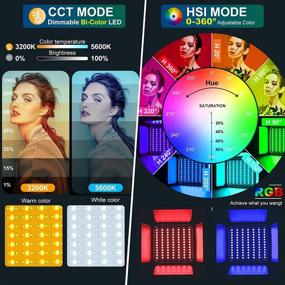 img 2 attached to GVM Великолепный видеомонтажер RGB Led видеосвет: Набор света для видео, управляемый приложением, 2 шт. 🌈 для студии YouTube – 40 Вт мощное освещение фотостудии с 8 режимами световых сцен, 3200K-5600K, CRI 97+.