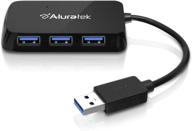 🔌 aluratek 4-port usb 3.1 superspeed hub with built-in cable (auh2304f) logo