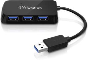 img 3 attached to 🔌 Aluratek 4-Port USB 3.1 SuperSpeed Hub with Built-in Cable (AUH2304F)