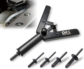 img 4 attached to 🔧 Эффективно и легко: Набор пистолета для пластиковых заклепок ORXPLUS Tools с одноручной операцией и 40 образцами полимерных заклепок