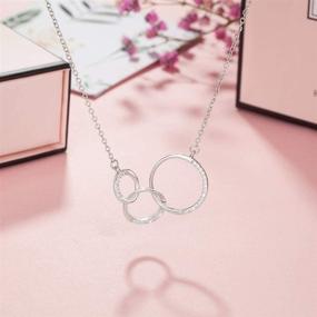 img 2 attached to Stunning Generations Necklace for Grandma - Sterling Silver Infinity 3 👵 Circle CZ Jewelry: Perfect Mom, Granddaughter, Grandson Gift for Mothers Day, Birthdays