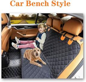 img 2 attached to 🐾 Ultimate Dog Back Seat Protector: Convertible Folding Car Seat Cover & Hammock for Rear Seat Protection of Car, Truck, SUV. Non-Slip, Durable with Safety Rope.