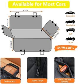 img 3 attached to 🐾 Ultimate Dog Back Seat Protector: Convertible Folding Car Seat Cover & Hammock for Rear Seat Protection of Car, Truck, SUV. Non-Slip, Durable with Safety Rope.