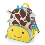 giraffe print toddler backpack for school: multi-functional and cute! logo