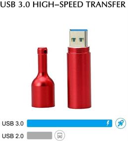 img 3 attached to Флеш-накопитель USB 3.0 EcooDisk объемом 16 ГБ в форме бутылки красного вина - высокоскоростной, милый носитель данных