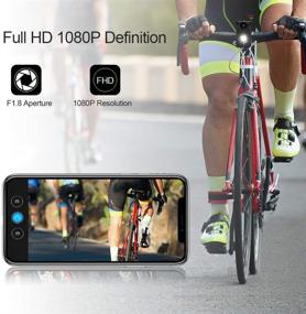 img 3 attached to 🚲 TEENTOK Полностью HD камера переднего вида для велосипеда с WiFi и сверхярким фонарем на 400 люмен, 3 режима освещения - повышение безопасности на велосипеде и улучшение опыта катания.