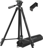 📷 ravelli aptl3 53" lightweight aluminum tripod: includes carry bag and universal smartphone mount for ultimate portability and versatility! logo