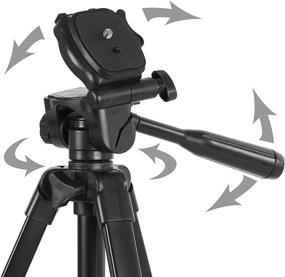 img 2 attached to 📷 Ravelli APTL3 53" Lightweight Aluminum Tripod: Includes Carry Bag and Universal Smartphone Mount for Ultimate Portability and Versatility!