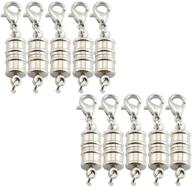 ruiling 10-pack silver plated magnetic clever clasp with lobster clasp - perfect for diy jewelry making logo