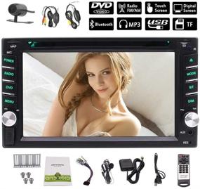 img 4 attached to Современная автомагнитола на базе Android 10.0 с двойным динам - DVD плеер для автомобиля - мультисенсорный экран, GPS навигация, WiFi, 1080P, Bluetooth, Mirror Link, FM/AM RDS радио, видео управление на руле и беспроводная камера заднего вида.