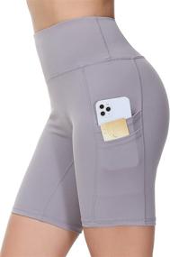 img 4 attached to Running Pockets Waisted Athletic Stretchy Sports & Fitness in Cycling