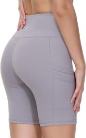 img 1 attached to Running Pockets Waisted Athletic Stretchy Sports & Fitness in Cycling