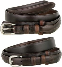 img 3 attached to 👨 Stylish and Durable Brown Mens Leather Ranger Belt - Must-Have Men's Accessory