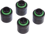 💧 corsair hydro x xf compression fittings - 10/13mm (3/8"/1/2") id/od - 4 pack, black (model: cx-9051002-ww) logo