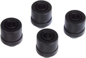 img 2 attached to 💧 Corsair Hydro X XF Compression Fittings - 10/13mm (3/8"/1/2") ID/OD - 4 Pack, Black (Model: CX-9051002-WW)