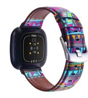 кожаные ремешки, совместимые с fitbit sense/versa 3 логотип