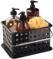 🧺 black idesign 61202 small stackable basket with handle - bpa-free plastic spa organizer - 5.3&#34; x 8.8&#34; x 6.9&#34; logo