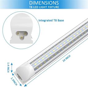 img 2 attached to 💡 CNSUNWAY LIGHTING LED Shop Light 2ft, T8 LED Tube Lights, 24W 2680LM Super Bright, 6000K Cool White, Triple Rows LED, Linkable Utility Light Fixture for Garage, Under Counter, Kitchen (2 Pack) - Improved SEO