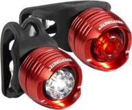 enhance safety with kryptonite comet f100/r100 alum to be seen front & rear led bicycle light (2 pack) logo