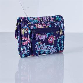 img 3 attached to 💼 Stylish and Secure: Discover Vera Bradley Women's Cotton Riley Compact Wallet with RFID Protection