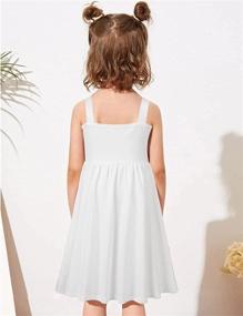 img 2 attached to 👗 Jorssar Girls Tie Dye Summer Sundress: Trendy Strap Sleeveless Button Pocket Dress for Kids