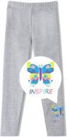 🦋 butterfly patterned leggings: toddler girls' activewear clothing logo