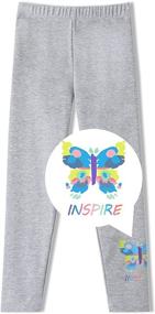 img 4 attached to 🦋 Butterfly Patterned Leggings: Toddler Girls' Activewear Clothing