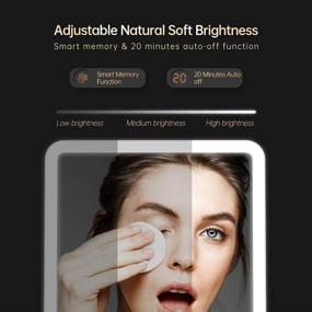 img 3 attached to 💡 Gospire Ultra-Thin Lighted Makeup Mirror: USB Rechargeable LED Vanity Mirror with Detachable 10x Magnifying Mirror - HD Clear Brightness Adjustable Cosmetic Mirror with Metal Bracket