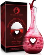 🍷 1200ml heart shaped red wine carafe - finest amore wine decanter: lead-free crystal glass, wine gift, wine accessories логотип