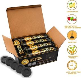 img 2 attached to 🔥 Quick Light Charcoal Disks - Set of 100 Lemon-Scented Coal Rolls for Instant Lighting and Slow Burn