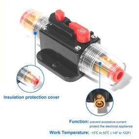 img 2 attached to 🔌 Monrand 2 Pcs 30A Car Audio Inline Circuit Breaker, 12V 20A-150A Fuse for System Protection, Ideal for Car Audio