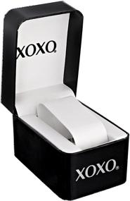 img 2 attached to XOXO Women's Analog Watch with Silver Case, Crystal Bezel, Sunray Dial ⌚ - Official XOXO Woman's Watch, Link Bracelet with Push-Button Clasp - Model: XO172